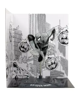 Фигурка FMarvel Spider-Man (Line Art) 1:10th Scale Collectible with Scene (Spider-Man #6) Gold