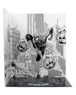 Фигурка FMarvel Spider-Man (Line Art) 1:10th Scale Collectible with Scene (Spider-Man #6) Gold