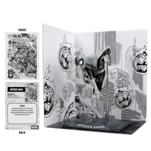 Alternative view of Фигурка FMarvel Spider-Man (Line Art) 1:10th Scale Collectible with Scene (Spider-Man #6) Gold Label