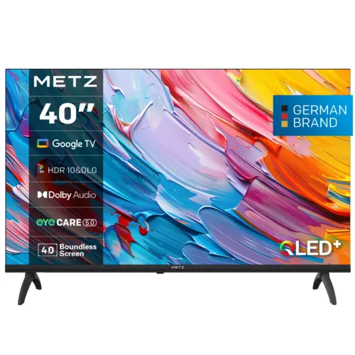 Alternative view of METZ Телевизор 40" 40MQF7000, FHD QLED SMART TV, Google TV, Frameless