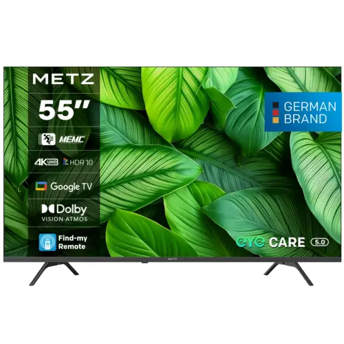 Alternative view of METZ Телевизор 55" UHD LED SMART TV,4K, Google TV, Frameless,2x10W
