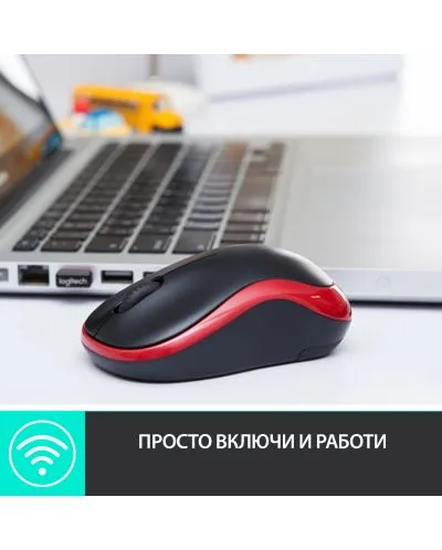 МИШКА LOGITECH M185 - Wireless - Red - PN 910-002240 - Image 209