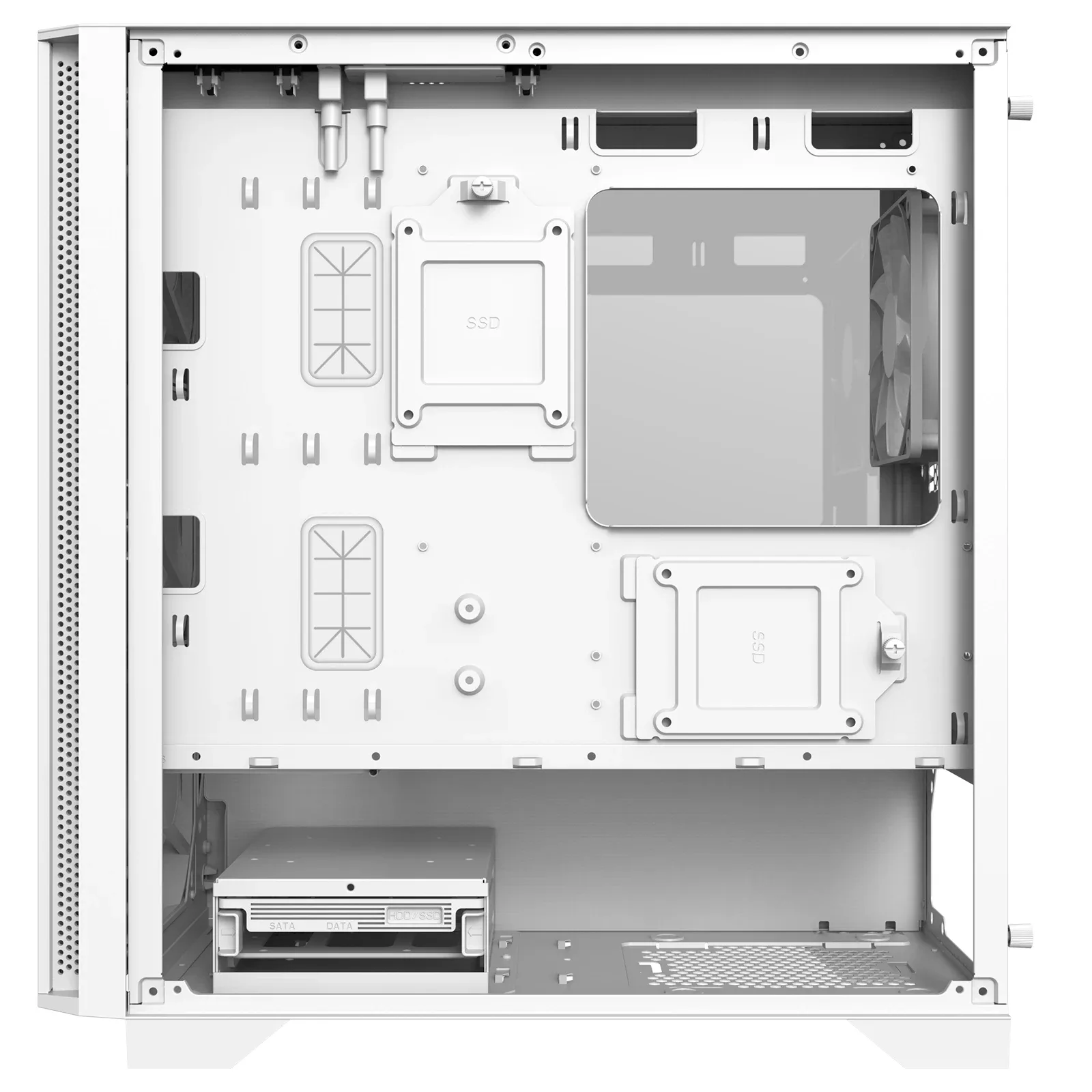 Montech кутия AIR 100 LITE, Micro ATX Case, TG, 2x120mm Fans, White - Image 193