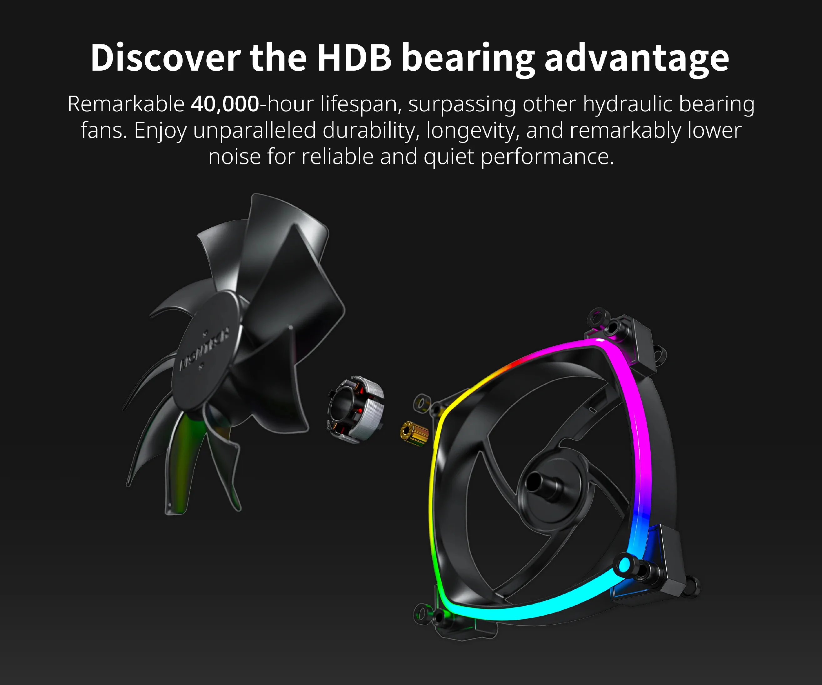 Montech вентилатор AX120 PWM, Fan 120mm, ARGB, Black - Image 184