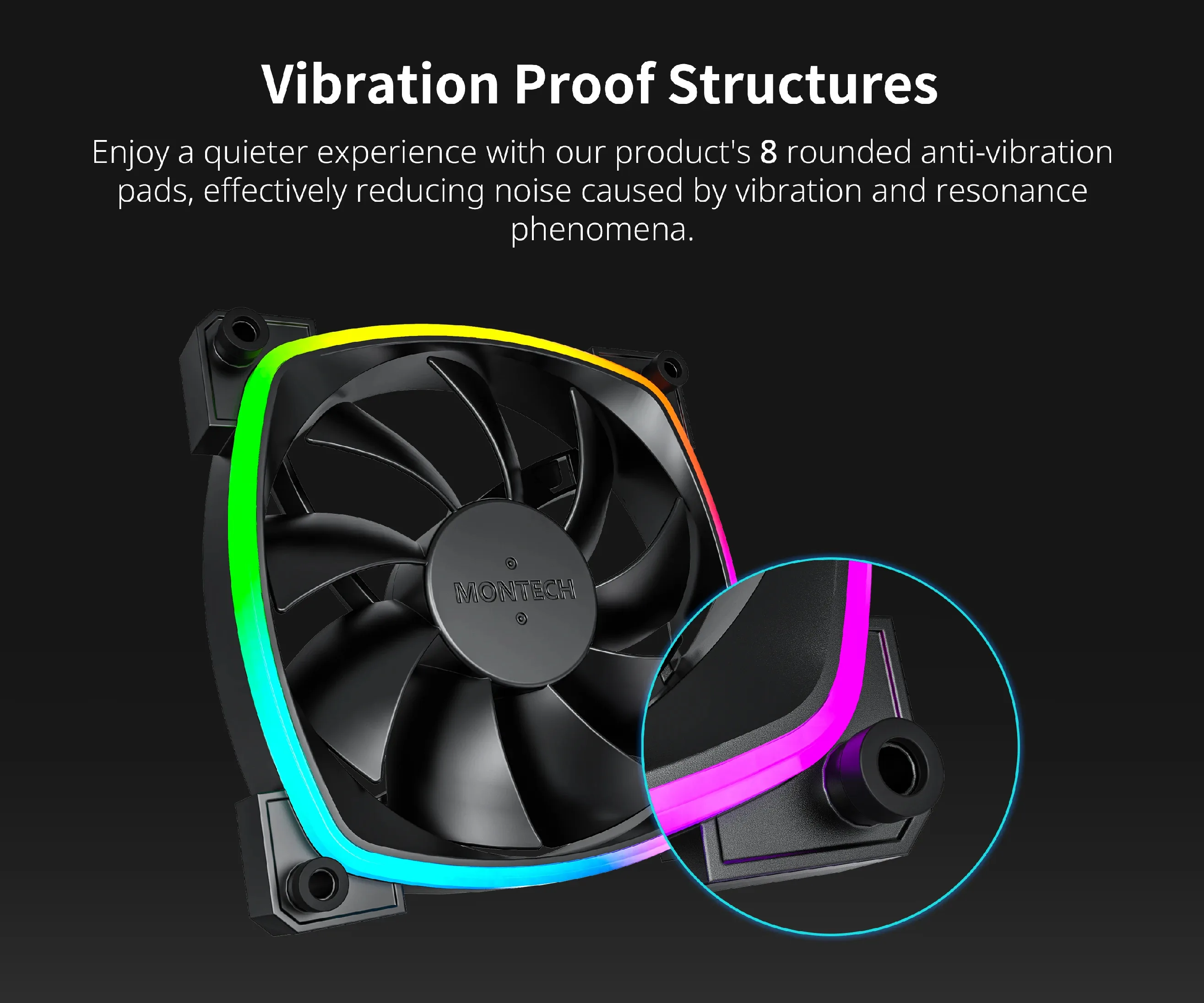 Montech вентилатор AX120 PWM, Fan 120mm, ARGB, Black - Image 165