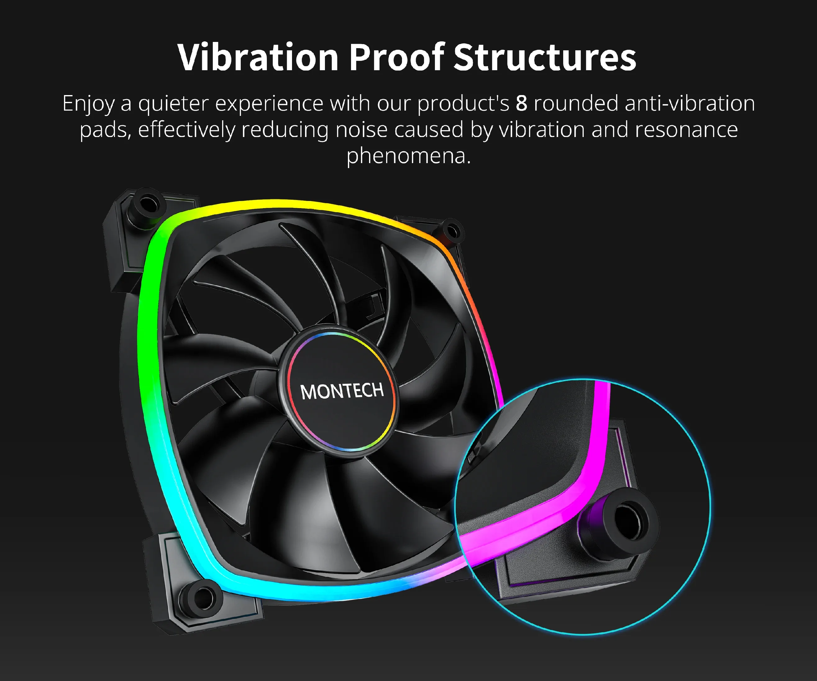 Montech вентилатор AX140 PWM, Fan 140mm, ARGB, Black - Image 145