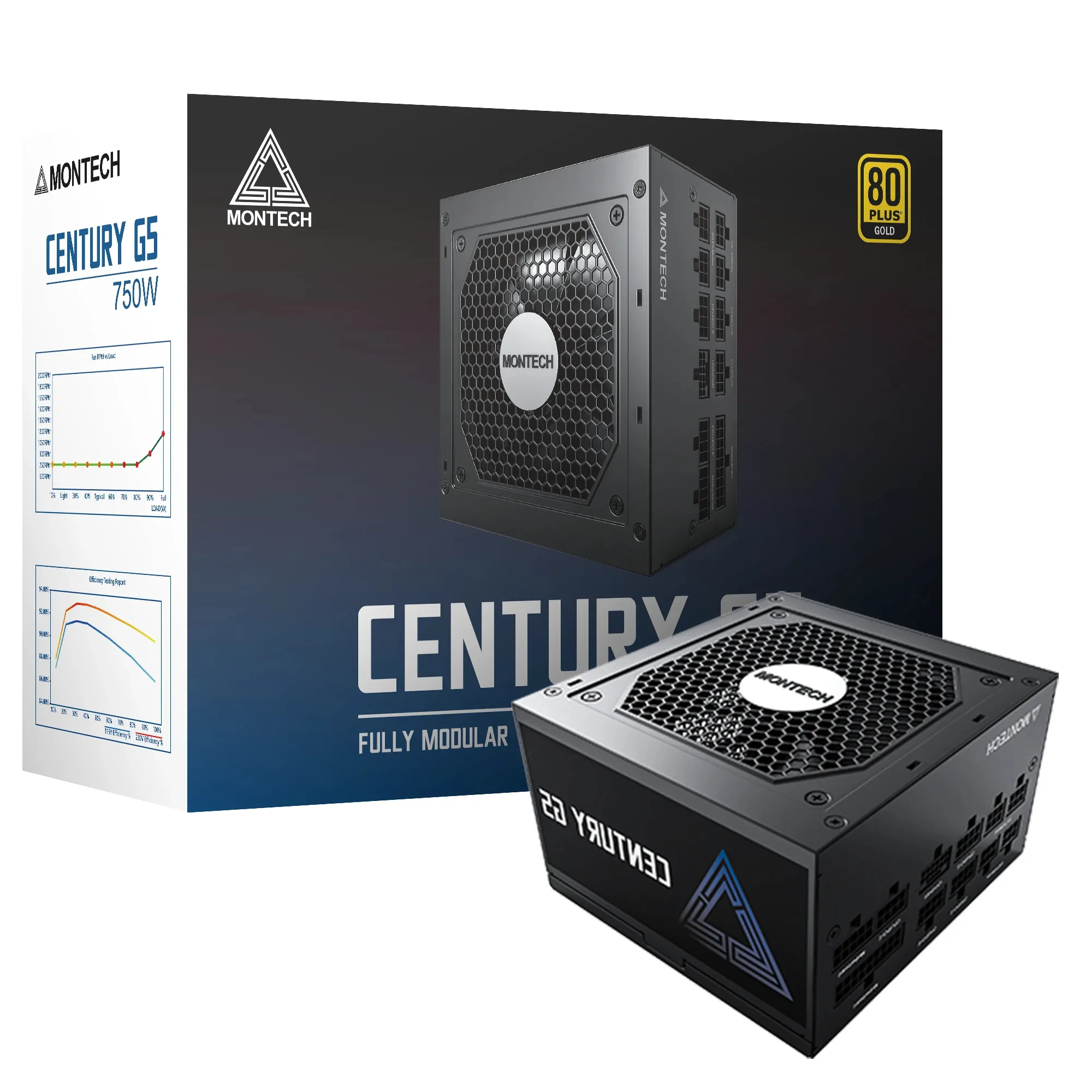 Montech захранване CENTURY G5 750 PSU ATX3.0 Gold Full Modular