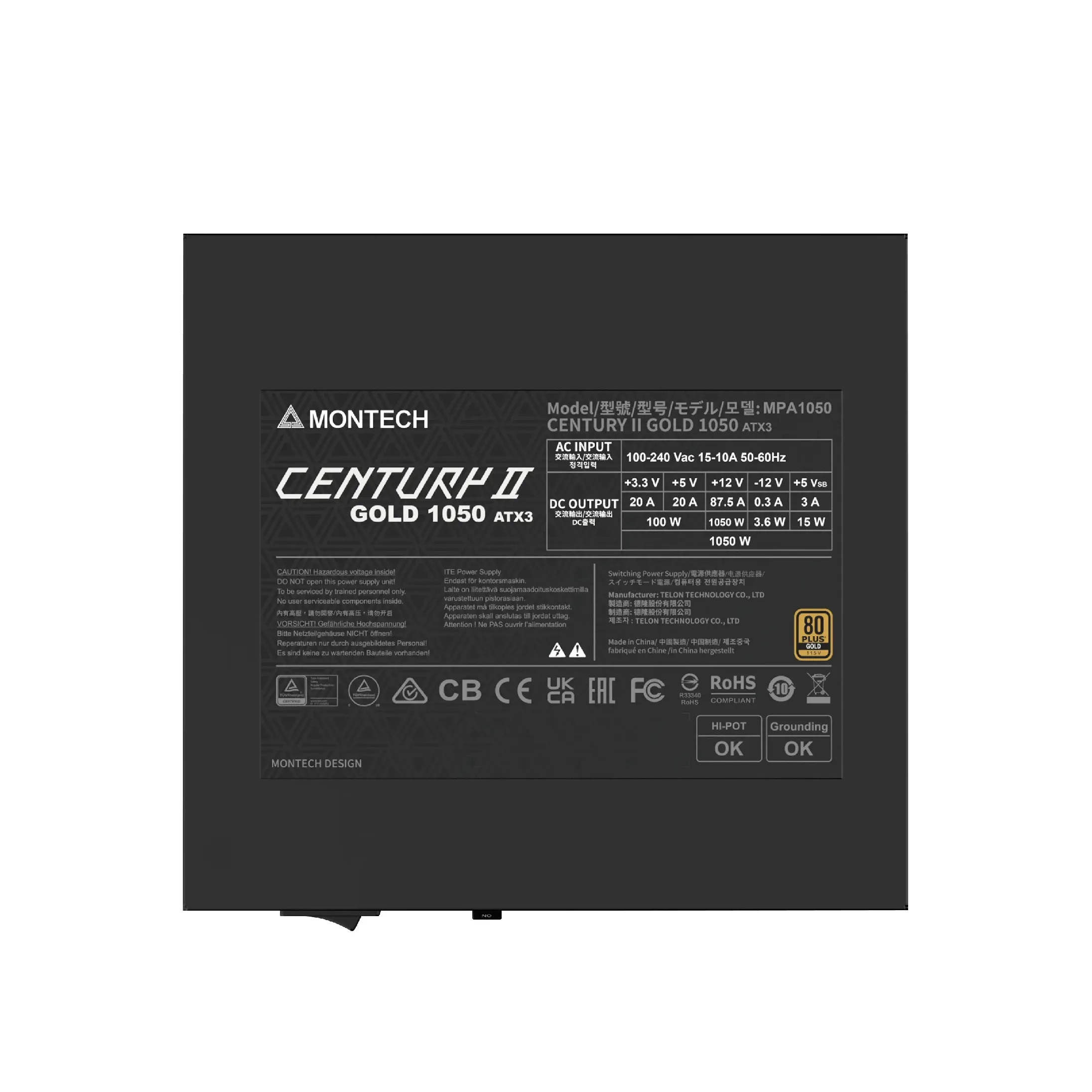 Montech захранване PSU ATX 3.1 1050W Gold - CENTURY II 1050W - Image 184