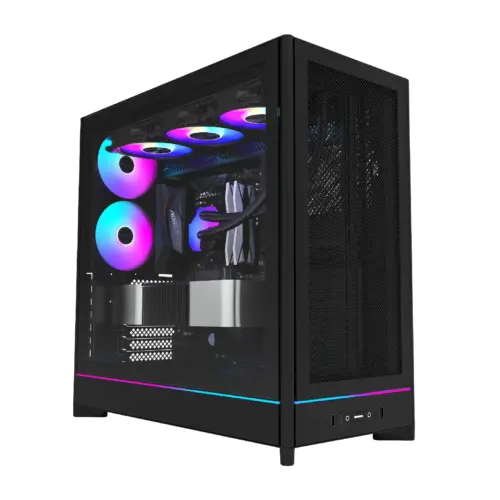 Montech кутия Case ATX - HS01 PRO (B) - 5 x 120 mm ARGB Fans USB-C Black