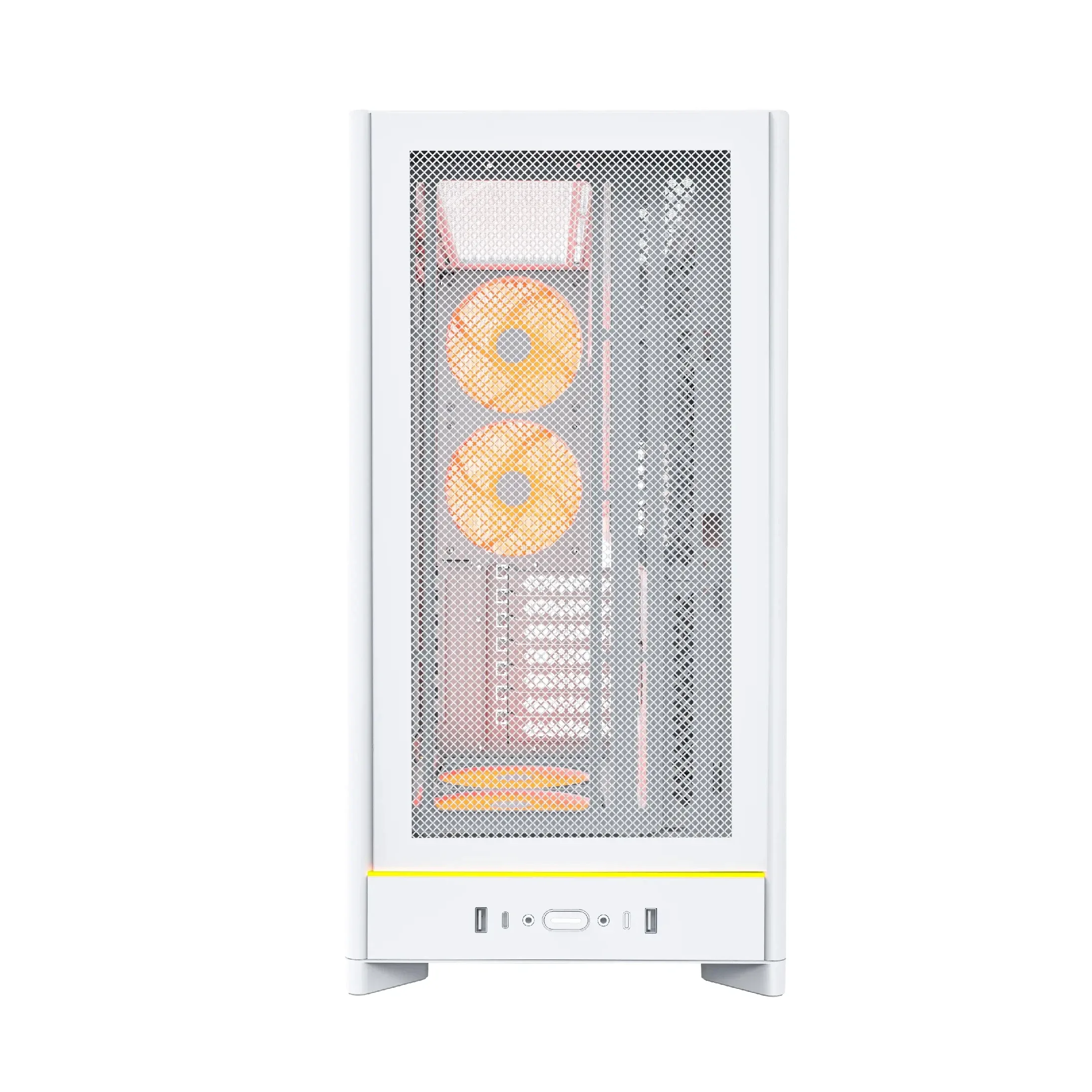 Montech кутия Case ATX - HS01 PRO (W) - 5 x 120 mm ARGB Fans, USB-C, White - Image 195