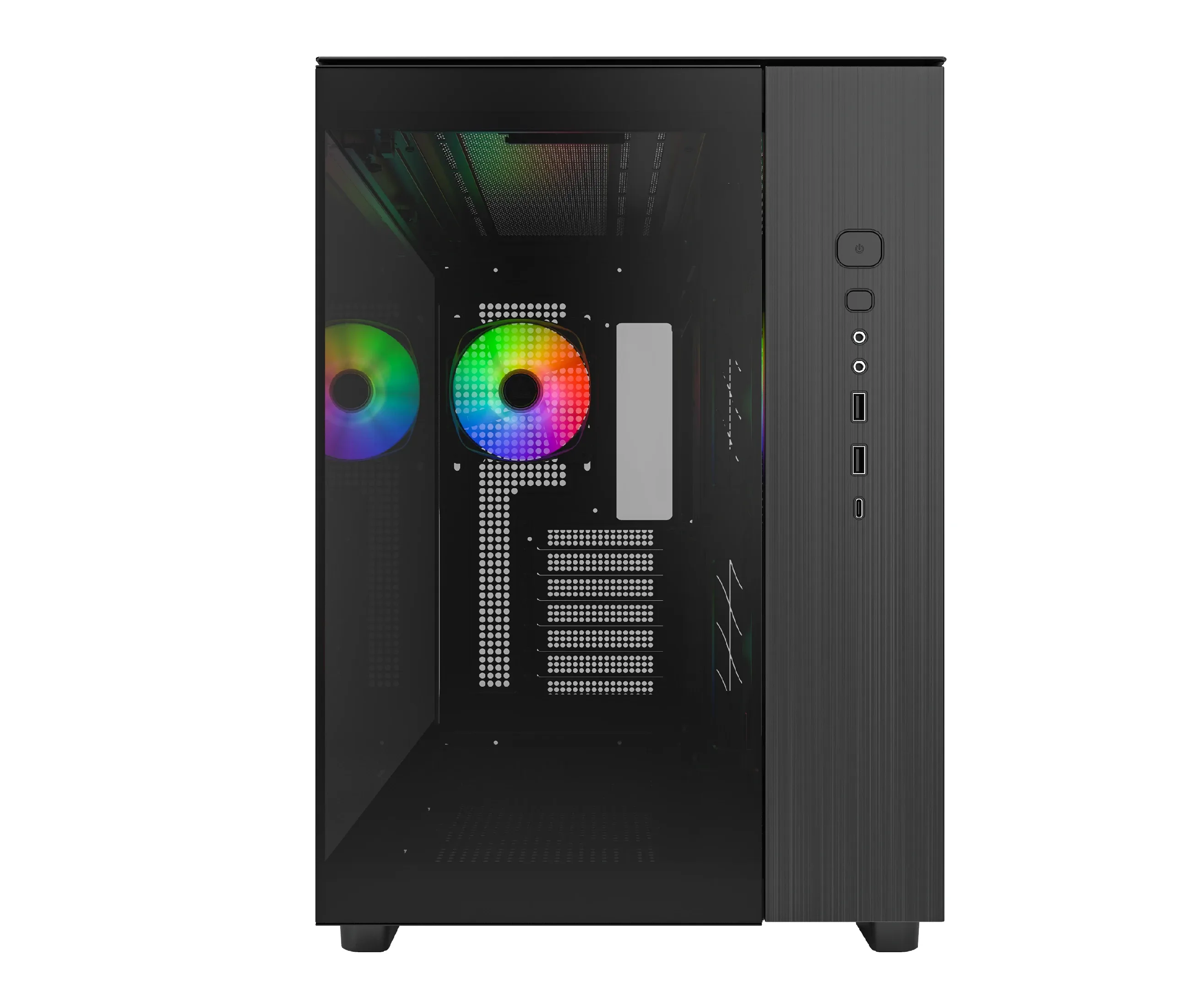 Montech кутия KING 65 Pro, Dual Chamber Mid-tower Case, 3 ARGB Fans, Black - Image 148