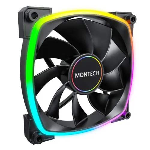 Montech вентилатор RX140 PWM REVERSE Fan 140mm ARGB Black