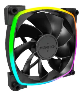 Montech вентилатор RX120 PWM REVERSE Fan 120mm ARGB Black