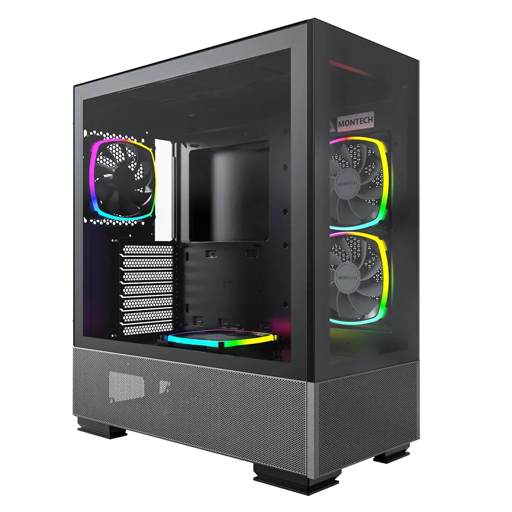 Montech кутия SKY TWO Mid-tower Case TG 4x120mm ARGB Fans Black