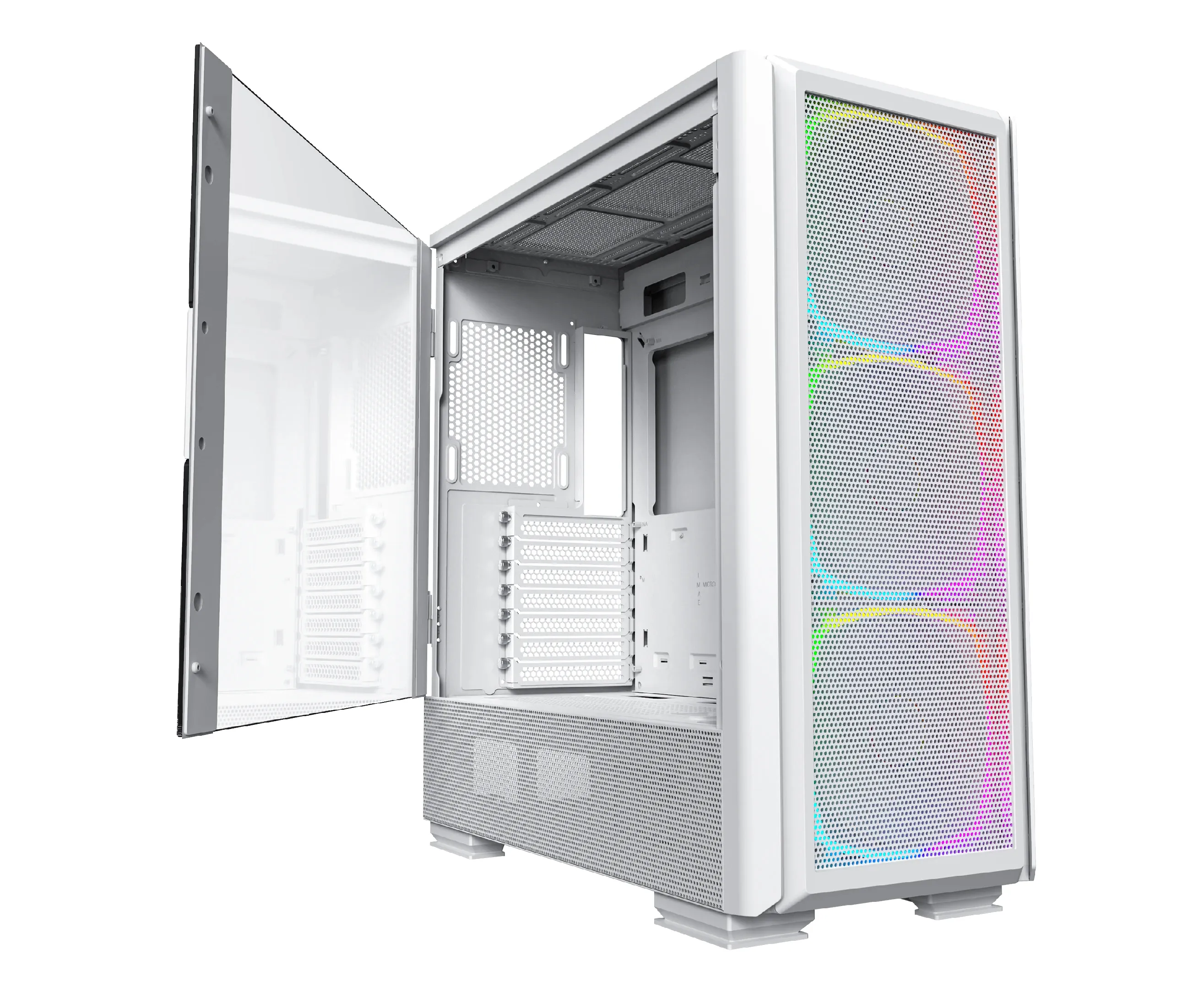 Montech кутия SKY TWO GX Mid-tower Case TG 3x140mm ARGB Fans White