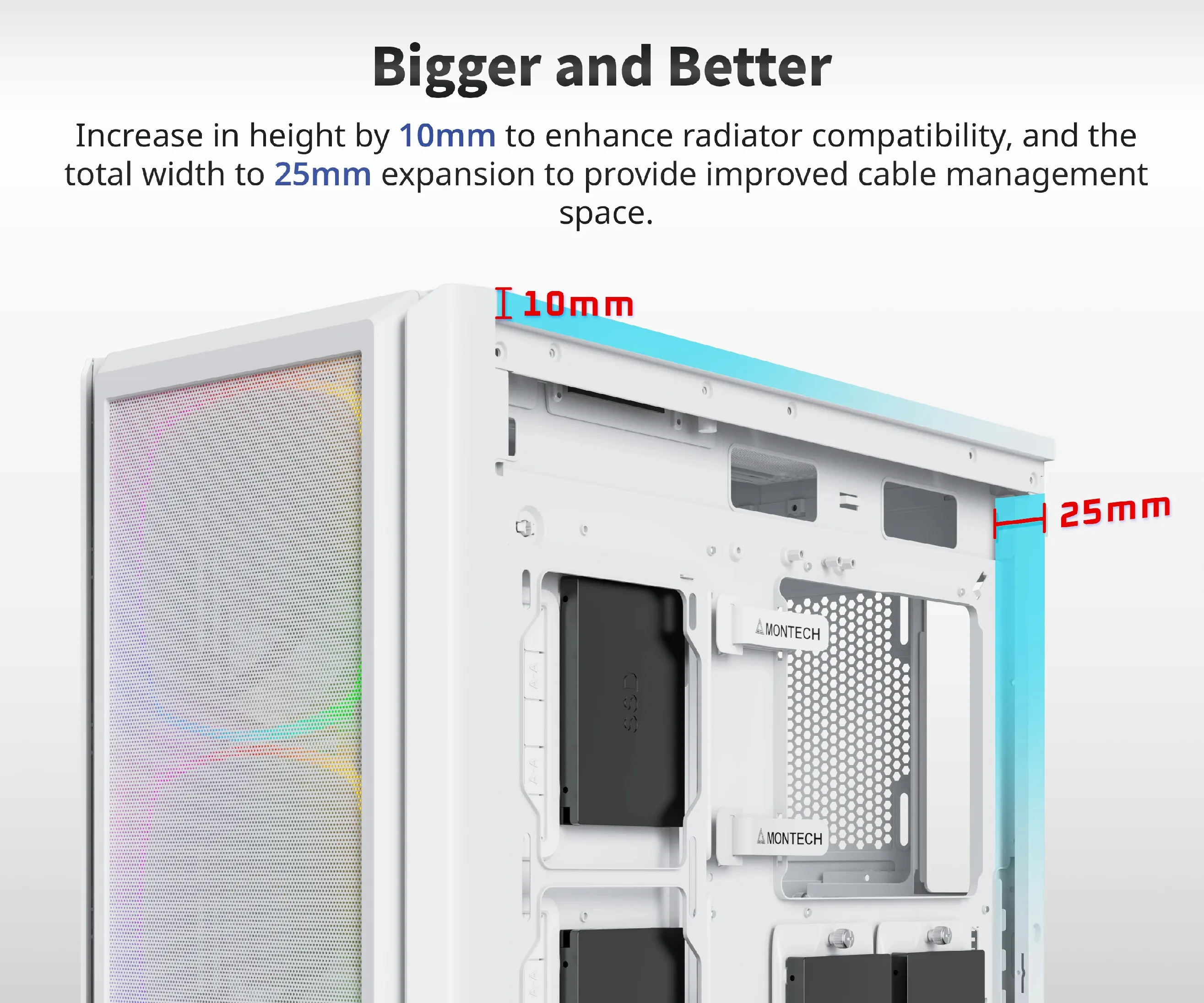 Montech кутия SKY TWO GX, Mid-tower Case, TG, 3x140mm ARGB Fans, White - Image 138