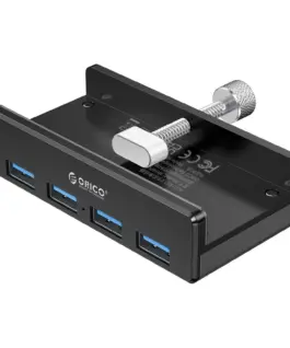 Orico хъб USB 3.0 HUB Clip Type 4 port Black - MH4PU-BK
