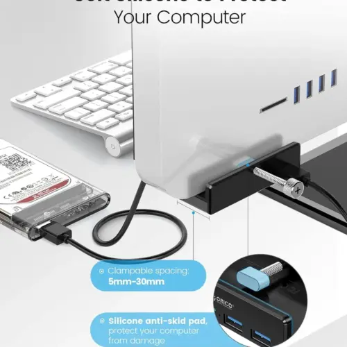 Orico хъб USB 3.0 HUB Clip Type 4 port