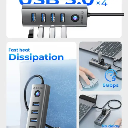 Orico хъб HUB USB3.0 4 port