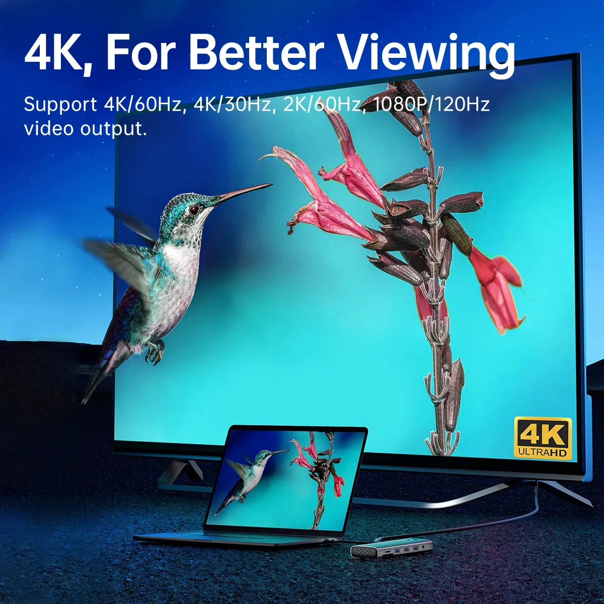 Orico докинг станция Type-C Docking Station Power Distribution 100W - HDMI, Type-C x 1, USB3.0 x 2, USB 2.0 x 1, LAN 1000Mbps Gigabit, VGA - PW11-8PC-GY-EP - Image 180