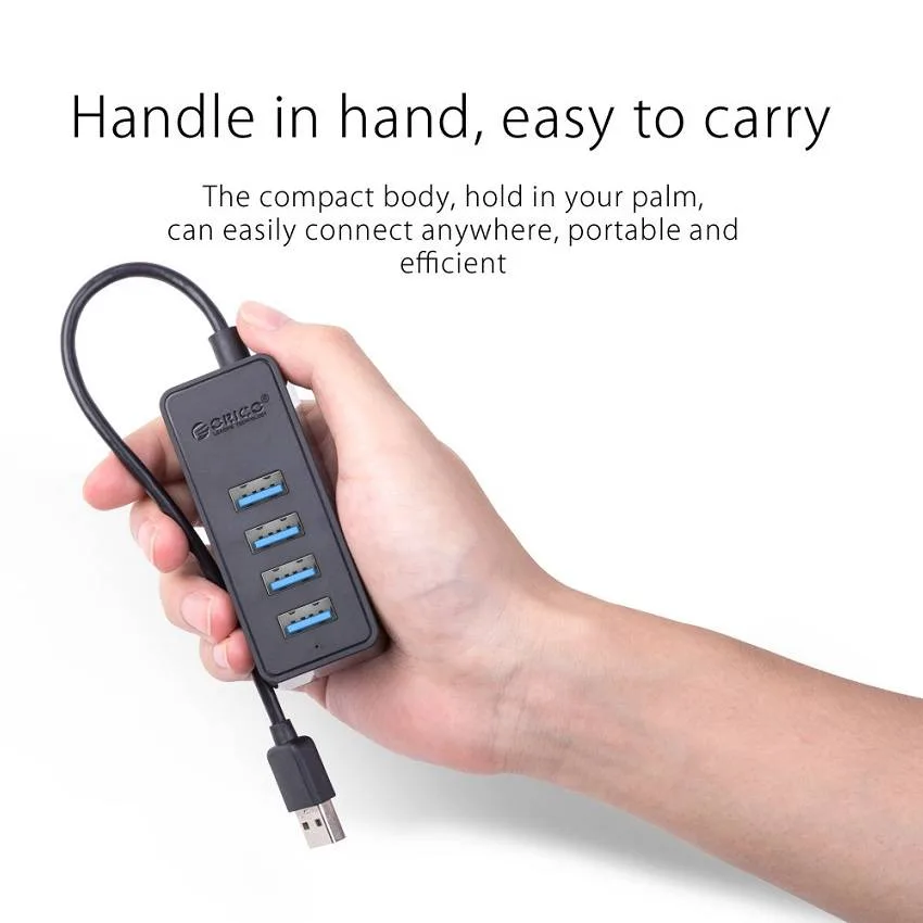 Orico хъб USB3.0 HUB 4 port - USB/Micro USB input, 1m cable - W5P-U3-100-BK-PRO - Image 198
