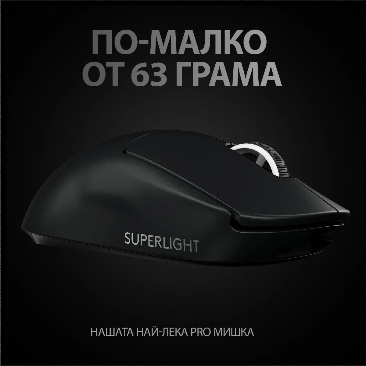 ГЕЙМЪРСКА МИШКА LOGITECH PRO X SUPERLIGHT - Wireless - Black - PN 910-005880 - Image 245