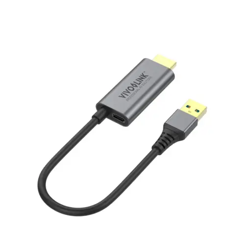 АДАПТЕР VIVOLINK HDMI & USB-A to USB-C - Black - PN PROADHDMI