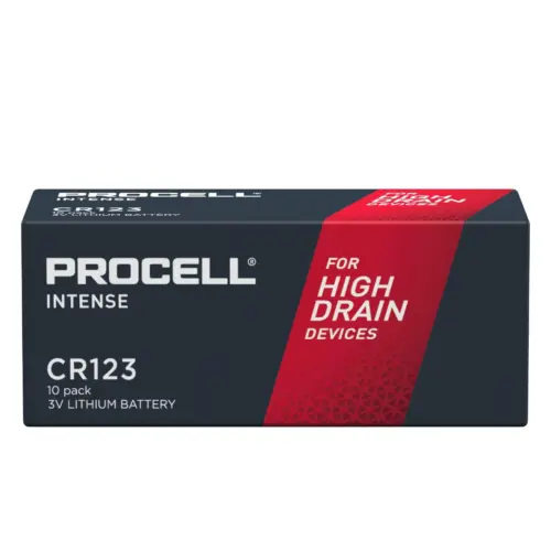 Батерия литиева индустриална CR123 3V  10 бр. в опаковка PROCELL INTENSE DURACELL /цена за 10