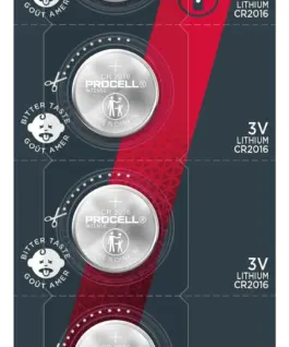 Бутонна батерия DURACELL PROCELL CR2016 3V 5 бр. в блистер Литиева /цена за 1