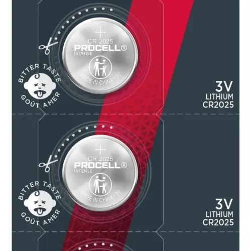 Бутонна батерия DURACELL PROCELL CR2025 3V 5 бр. в блистер Литиева /цена за 1