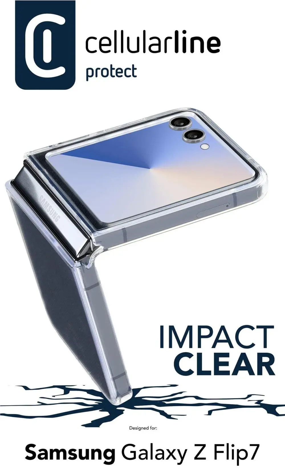 Прозрачен калъф Impact за Samsung Galaxy Z Flip 7 – силиконов
