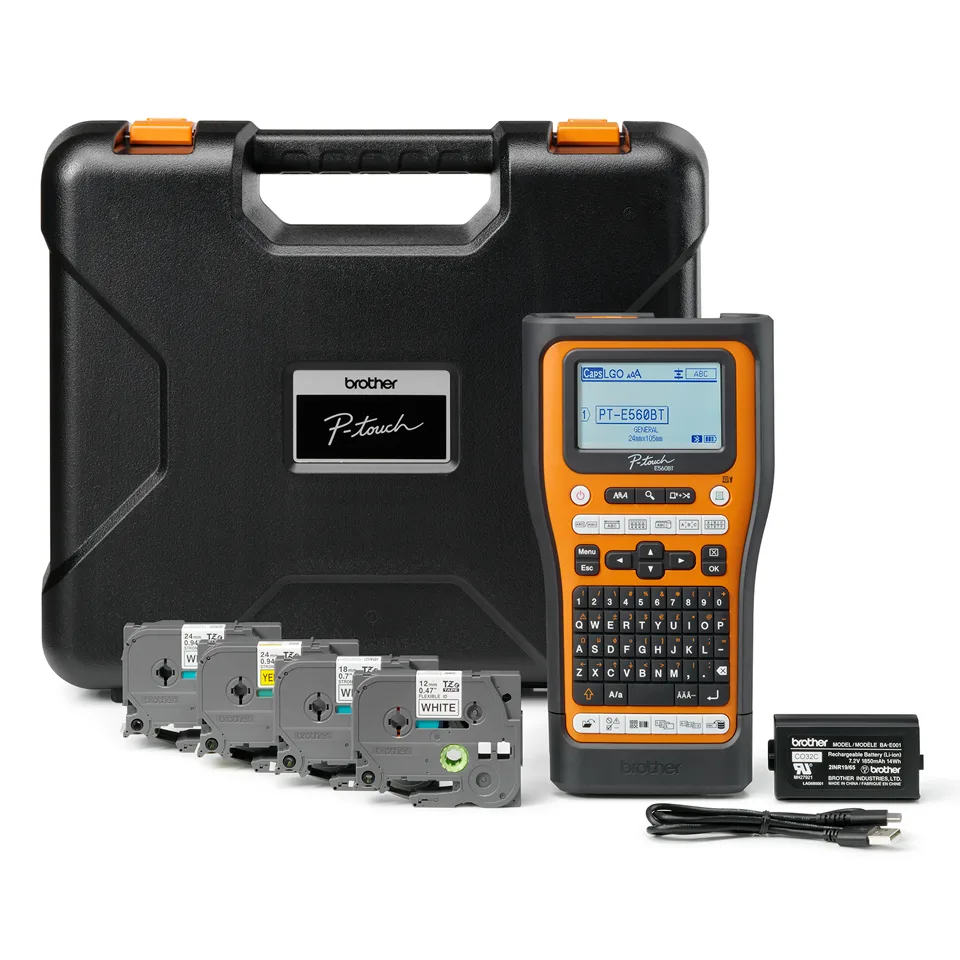 ПРОФЕСИОНАЛЕН ЕТИКЕТЕН ПРИНТЕР BROTHER - PT-E560BTSPQL1 (PTE560BTSPQL1) комплект - PN
