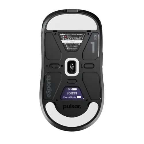 Pulsar професионална геймърска мишка Wireless Gaming Mouse X2 v3 eS Size1 Black 8K