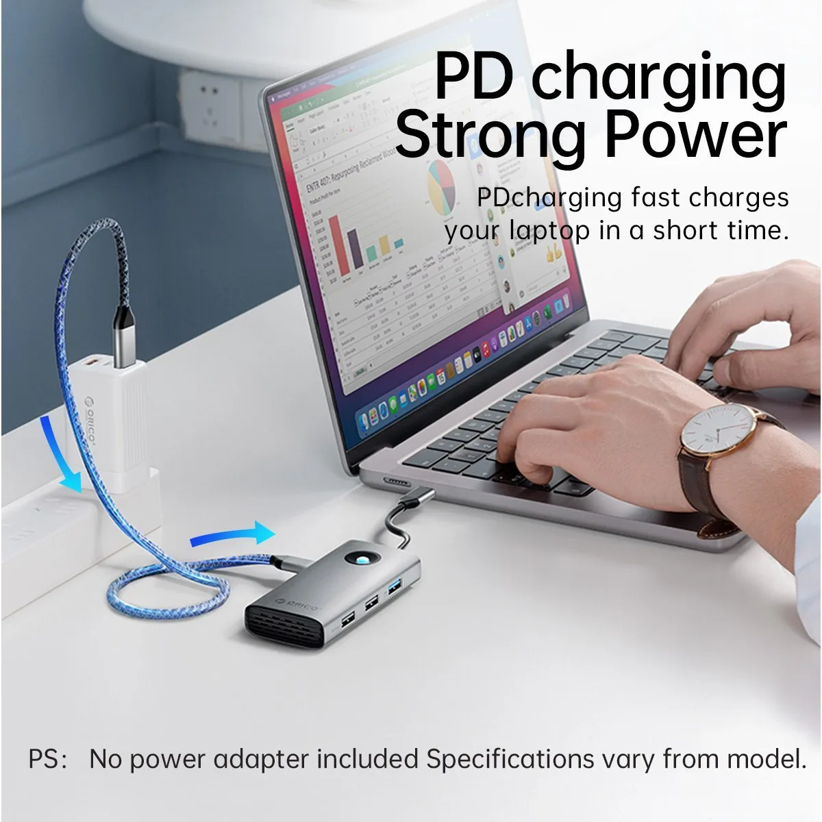 Orico докинг станция Docking Station Type-C Power Distribution 60w - PW11-5P-GY-EP - HDMI, USB3.0 x1, USB2.0 x1 - Image 208