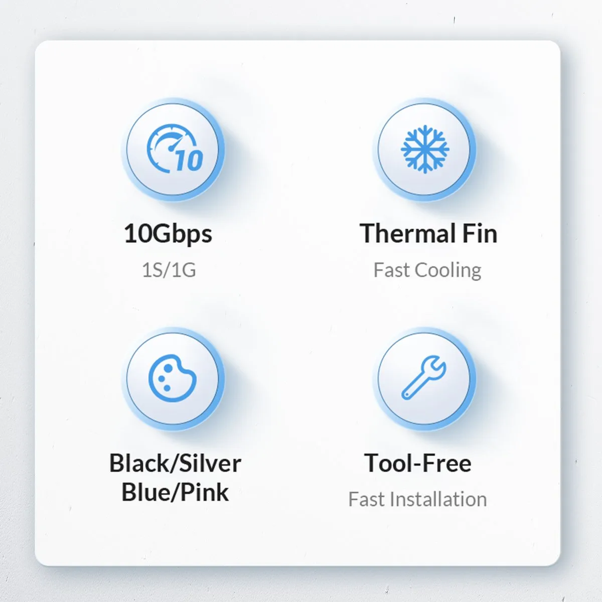 Orico външна кутия за диск Storage - Case - M.2 NVMe M/B key 10 Gbps Black - PWM2-G2 - Image 138