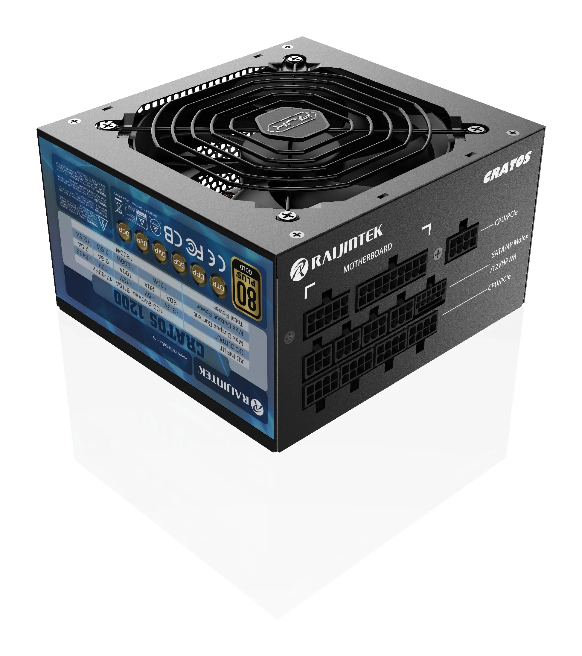Raijintek захранване PSU ATX 3.0 1200W Gold - CRATOS 1200 BLACK - Image 184