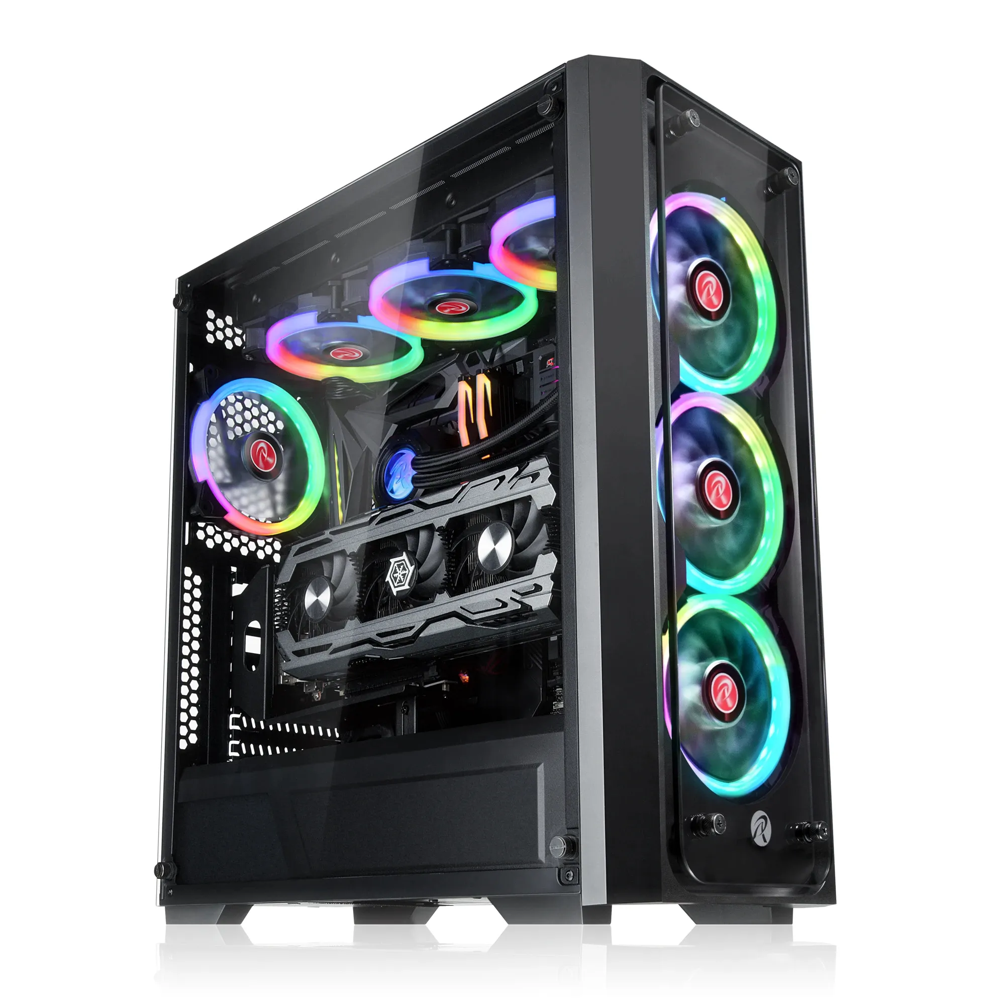 Raijintek кутия Case EATX - PONOS TG4 - 4 x 120mm ARGB Fans Tempered Glass