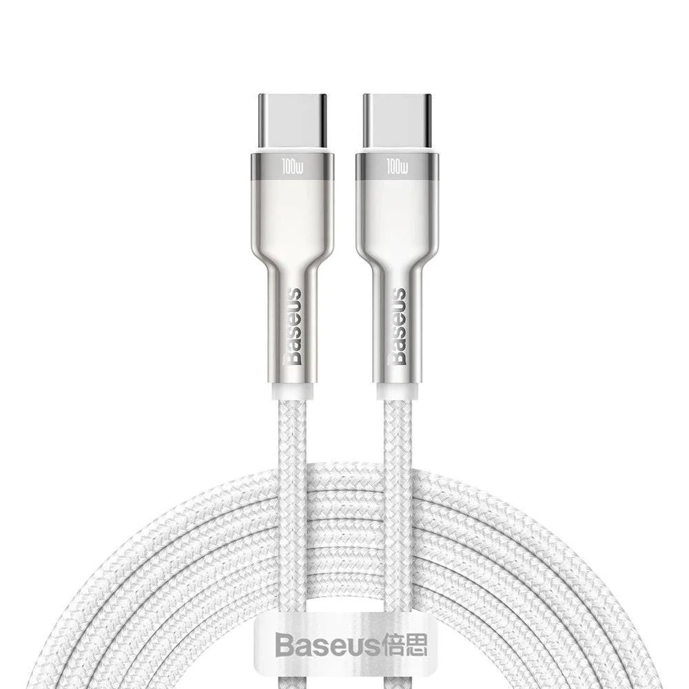 Кабел Baseus Cafule Series Type-C към Type-C 100W 2м бял