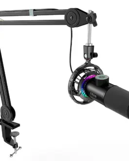 Микрофон със стойка FIFINE T658 Dynamic RGB - Black