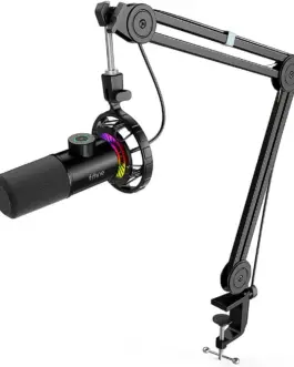 Alternative view of Микрофон със стойка FIFINE T658 Dynamic RGB - Black