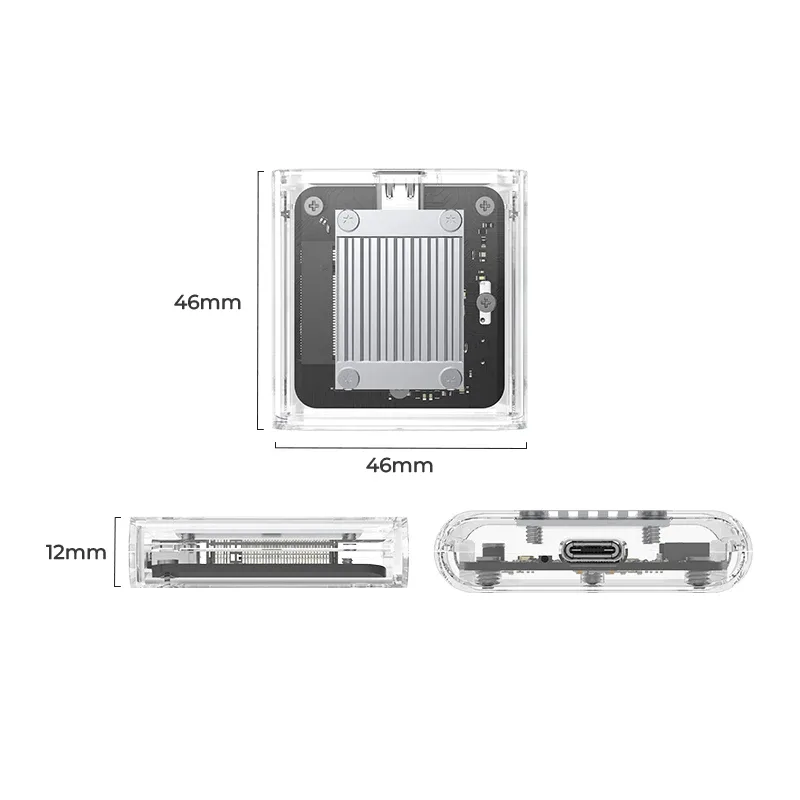 Orico външна кутия за диск Storage - Case - M.2 2230 NVMe - TC20-M2-10G-GY-BP - 10Gbps, Gray - Image 217