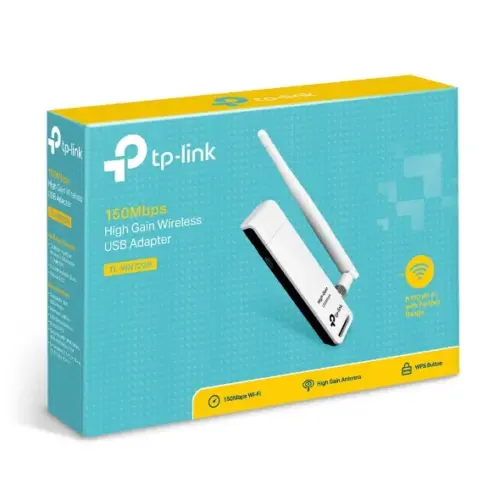 АДАПТЕР TP-LINK WN722N – USB 2.0 – 802.11b/g/n- PN TPLWN722N