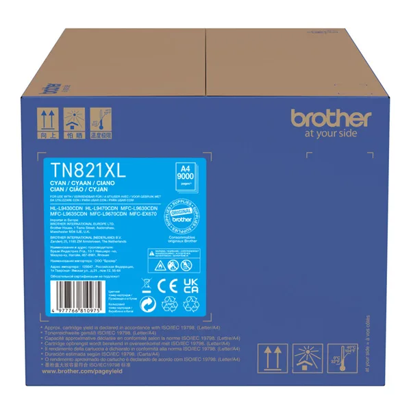 КАСЕТА ЗА BROTHER HL L9430CDN/L9470CDN/L9630CDN/L9670CDN - Cyan - HIGH CAPACITY - PN TN821XLC
