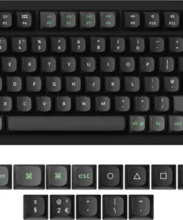 Alternative view of Безжична Механична клавиатура Lemokey P1 HE QMK 75% Black - HE Magnetic Switch - UK Layout