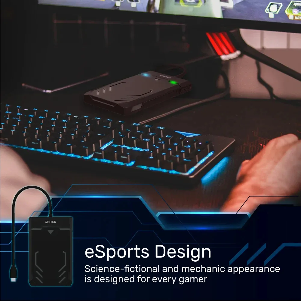 Unitek кутия за диск Storage Case - DiskGuard Raiden 2.5 inch USB-C - Y-3036A - Image 134