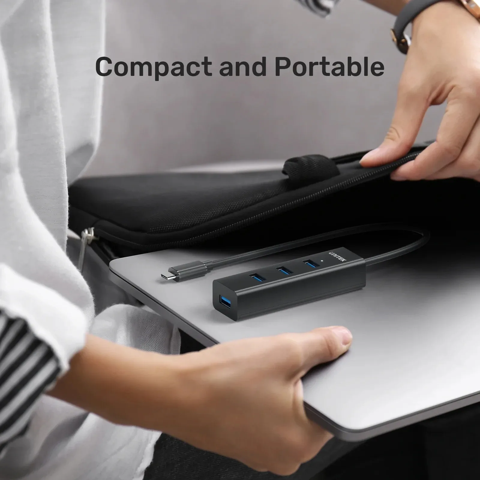 Unitek хъб HUB USB-C 4 port - 4 x USB3.0 Black - Y-3089Z01 - Image 237