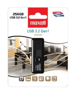 Флаш памет MAXELL VENTURE 256GB USB 3.2 black
