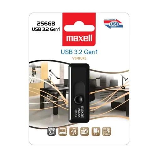 Флаш памет MAXELL VENTURE 256GB USB 3.2 black