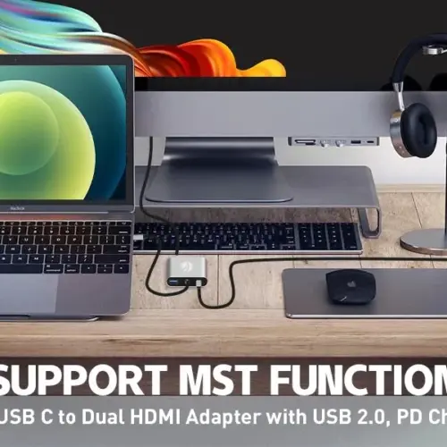 VCom докинг станция Docking Station USB-C 4-in-1 – CU450S – HDMI x 2