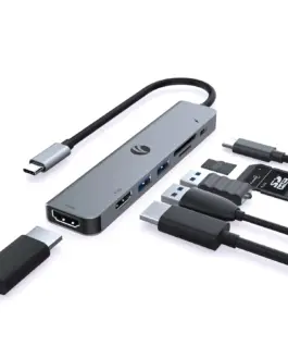 VCom докинг станция Docking Station Type-C 7-in-1 – CUE39 – PD3.0 100W